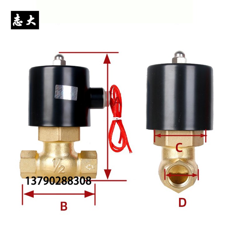 全铜耐高温蒸汽电磁阀控制电阀2L/US-15 20 25 32 4 6分1寸半220v