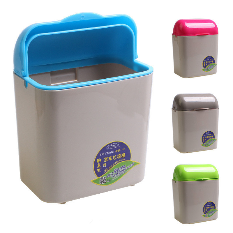 汽车挂式垃圾桶 车用垃圾箱车内置物桶纸皮箱果皮桶车载丢垃圾袋