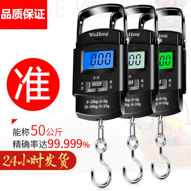 电子手提秤家用商用卖菜精准弹簧称重器厨房称重克秤迷你小称防水