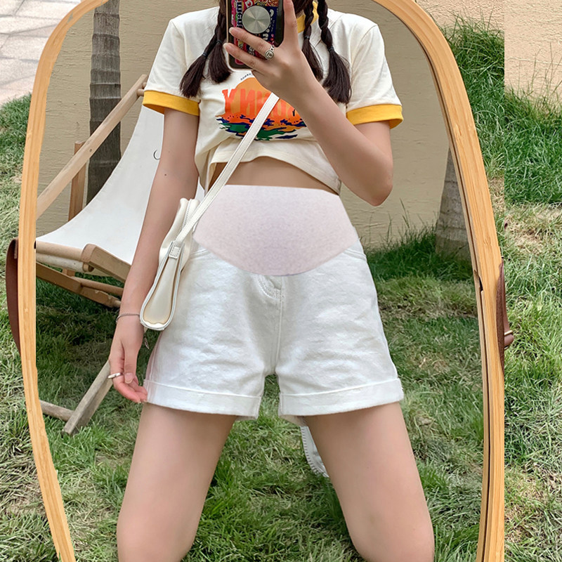 孕妇短裤夏季薄款外穿大码牛仔裤小个子夏款打底阔腿裤孕早期夏装