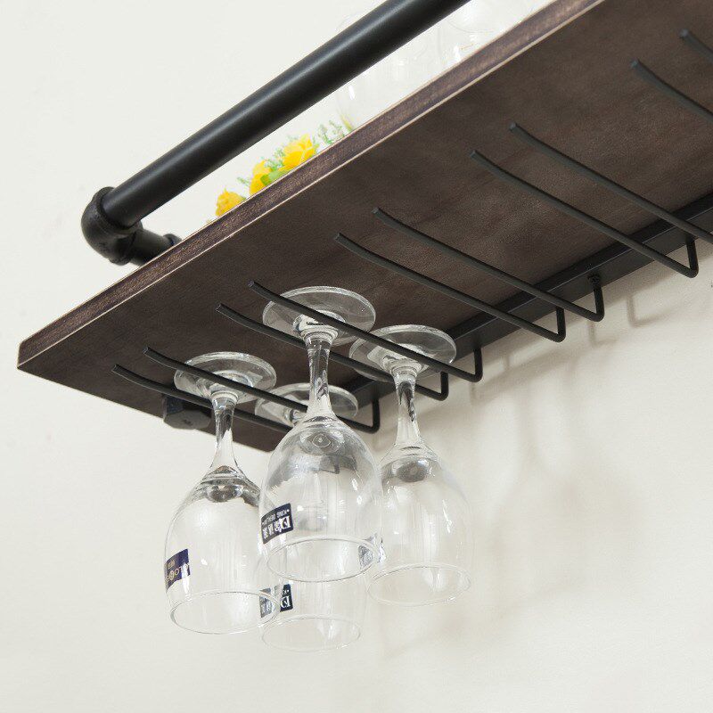 壁挂式酒杯架围酒架高脚杯子收纳架红酒收藏悬Q挂式置物架水管货