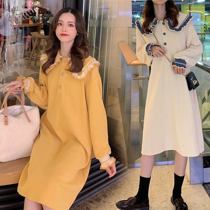 孕妇春装套装时尚款网红大码上衣春秋新款外出高级感连衣裙子春季