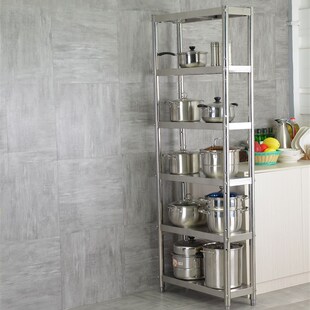 不锈钢宽25厘米j夹缝收纳置物架四层长60长50宽20墙角杂物锅架盆