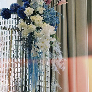 亚克力冰锥珠串婚庆道具仿v水晶长条三角条珠帘婚礼用品珠链子成