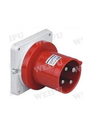 威浦 weipu 工业插座 暗装插头 连接器 63A4芯 TYP543 380V 6H