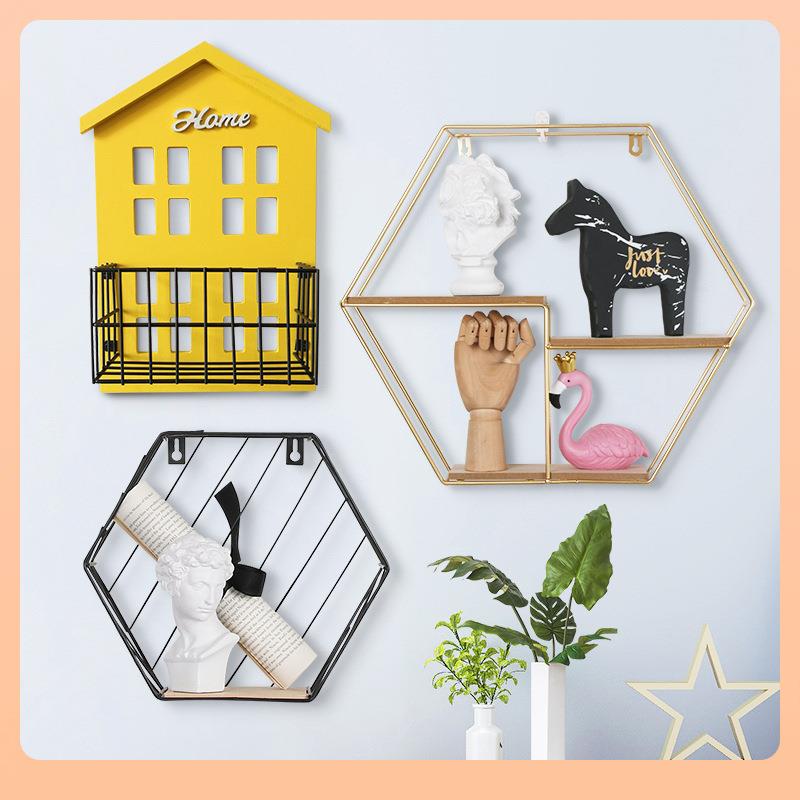⇓O6AM儿童房墙上置物架墙面挂饰花架小饰品公主房间墙壁遮丑装