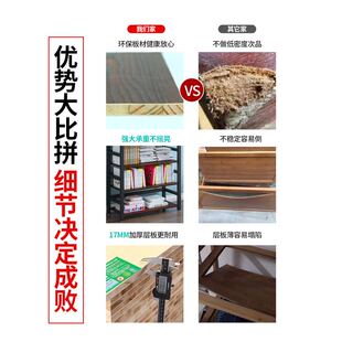 钢制书架落地g定制可移动儿童实木大容量多层置物架简易客厅书柜