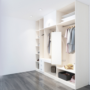 衣柜镜子推拉镜内装 全o身镜衣橱折叠平开门衣柜内置穿衣镜旋转伸