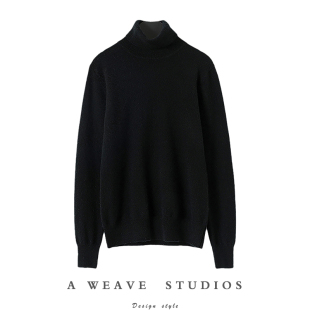 女纯羊绒毛衣套头针织打底衫 高领羊绒衫 秋冬 款 日常非常喜欢搭