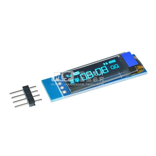 4PIN 0.91寸OLED液晶显示屏蓝色/白色 I2C通信 12832液晶显示模块