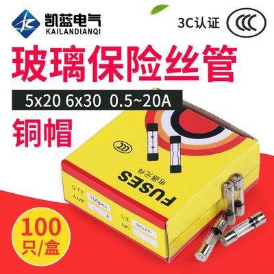 保险丝 5*20玻璃保险管熔断器250V 1A 2A 3A 4A 5A 10A 15A 6*30