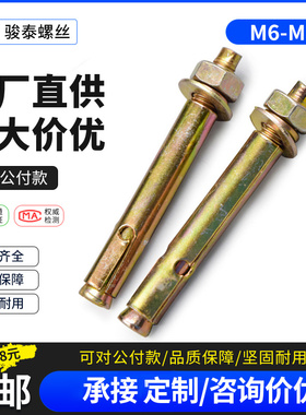 国标膨胀螺栓拉爆螺丝 爆炸螺丝M6M8M10M12M14M16x*60*80*100-200