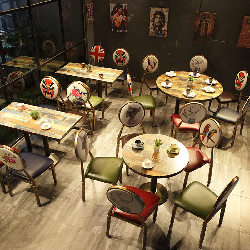 酒店餐桌大圆桌主题餐厅龙虾烧烤餐饮火锅店餐馆圆桌饭店桌椅组合