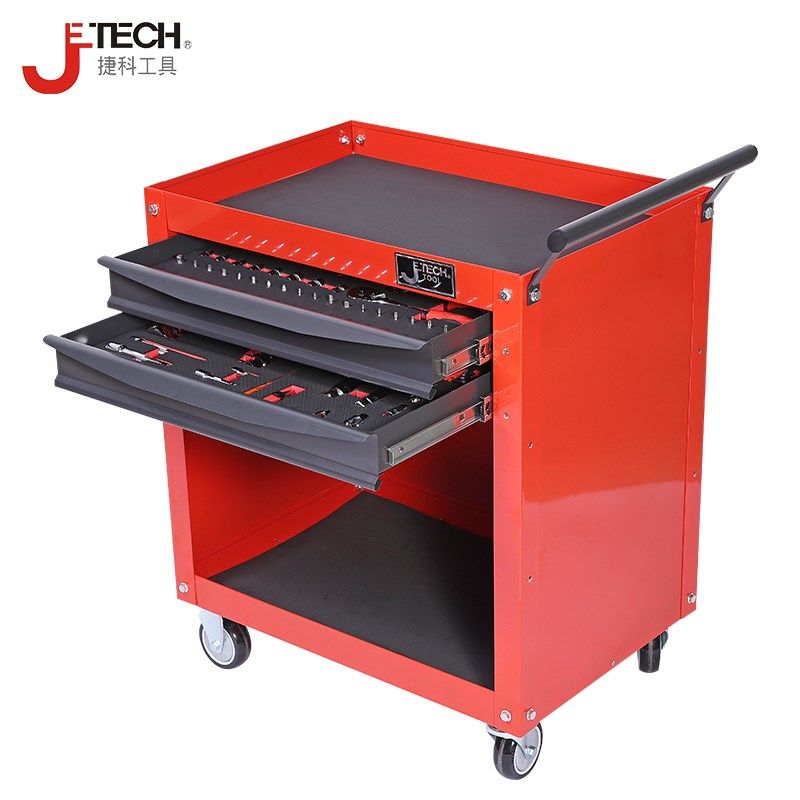 捷科工具车带工具121件维修车多功能五金工具推车汽修机修RC-121S