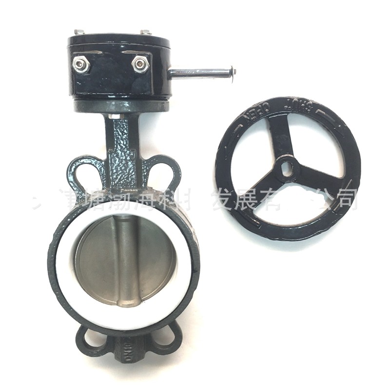 D371F-16C铸钢对夹304板四氟蝶阀DN40-600耐酸碱腐蚀软密封阀门