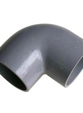 国标灰色UPVC耐酸碱弯头3寸DN80尺寸90mm