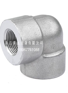 304不锈钢316L锻压螺纹弯头高压弯头锻制锻打碳钢丝口DN15DN20