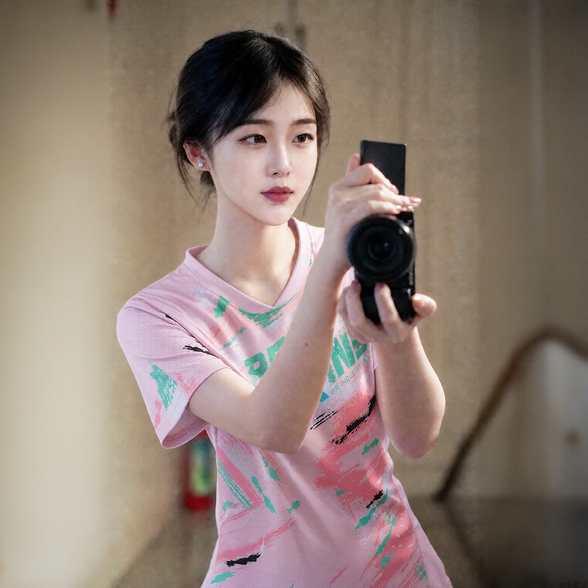 浦锐万花筒羽毛球服运动吸湿排汗速干透气短袖运动短裙防走光女图片