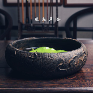 浮萍一叶莲碗莲睡莲花盆水培植物无孔花盆铜钱草水仙仿古花盆陶瓷