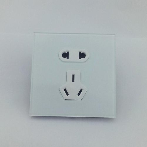 智能触摸开关配套86插座五孔插座钢化玻璃面板二三插座10A空调16A