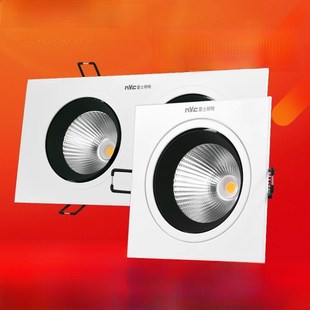 20服装 Nvc Light 店ne542 Led射灯Cob格栅灯方形双头筒灯Bold
