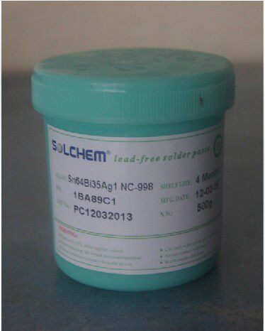 SOLCHEM NC-998 Sn64Bi35Ag1低温环保锡浆 无铅锡膏 焊锡膏 500克
