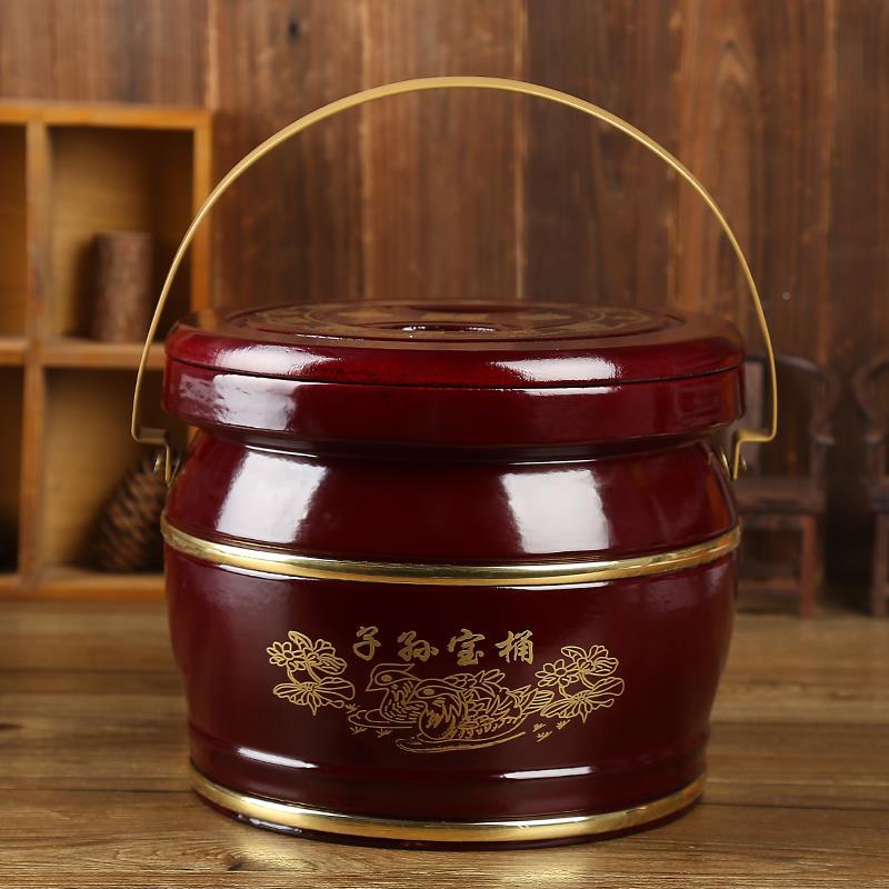 CUC陪嫁实木子桶结婚用品大全小号大件号三套马桶孙新摆件用娘的