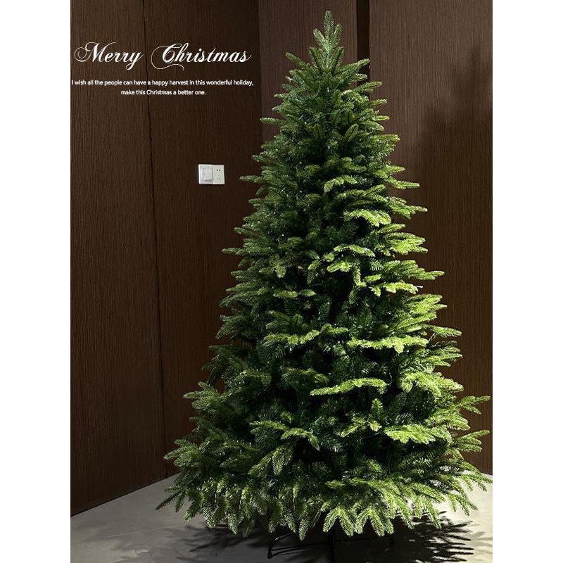 圣诞树落地摆christmas tree摆件落地圣诞节装饰品pe加密裸树带灯
