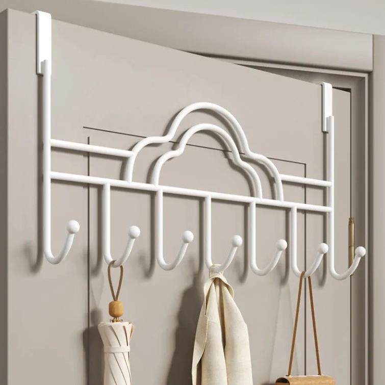 铁艺门后挂钩免钉无痕新款挂衣架门背式挂衣钩衣勾挂毛巾架衣帽钩,收纳整理,挂门置物架,淘宝优惠券,粉丝福利购,淘宝优惠卷