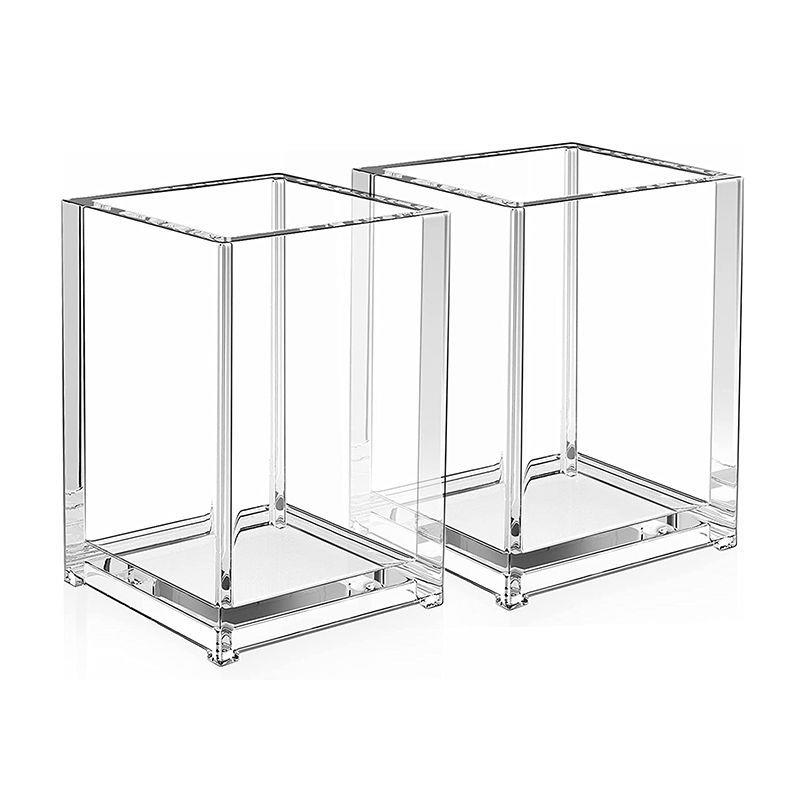 笔筒学生桌面透明亚克力文具彩铅马克笔化妆刷桶多功能收纳儿童