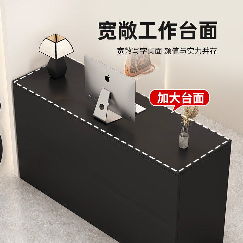 收银柜台店铺小h型储物柜台简约现代服装鞋店奶茶办公前台桌接待