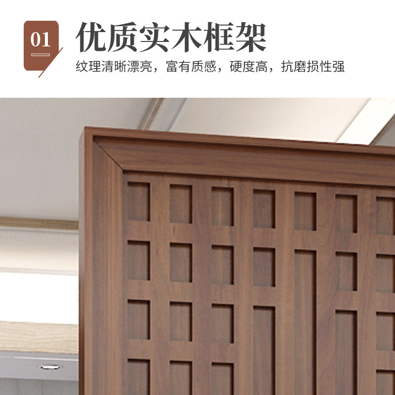 新中式屏a风隔断客厅入户玄关进门客厅遮挡简约现代镂空装饰柜靠