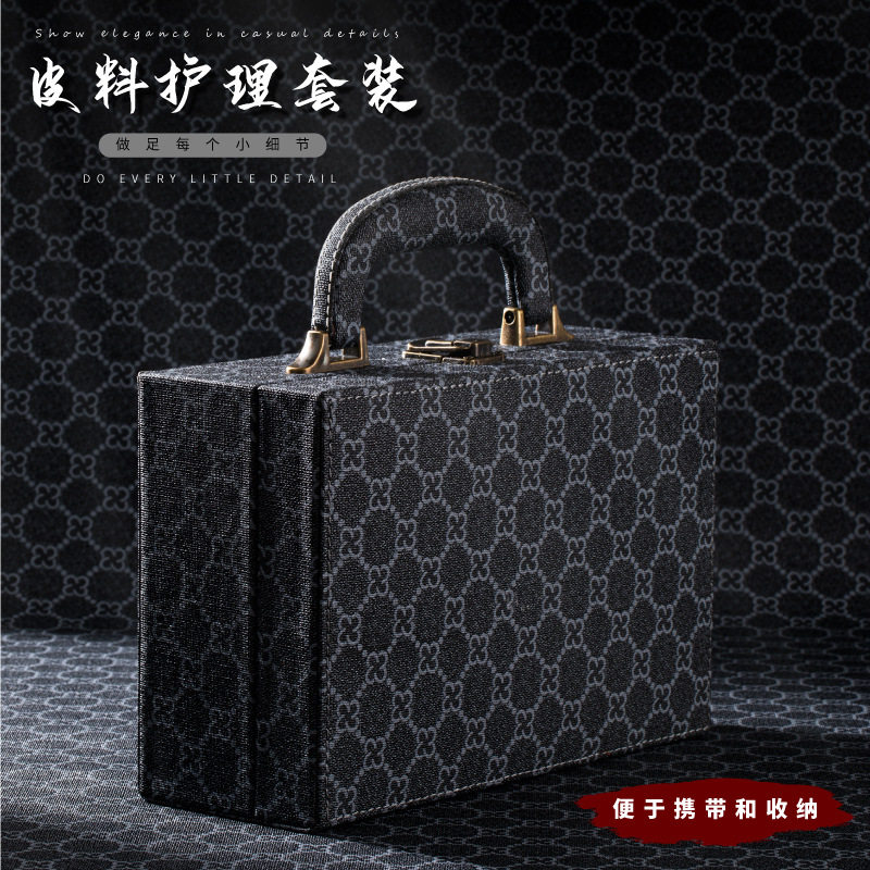 擦皮鞋工具套装黑色无色鞋油鞋刷一体马鬃毛刷R打鞋油用护理保养