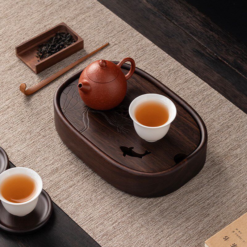 黑檀实木壶承g干泡台茶盘底座茶杯垫养壶紫砂茶壶垫托架子茶具配