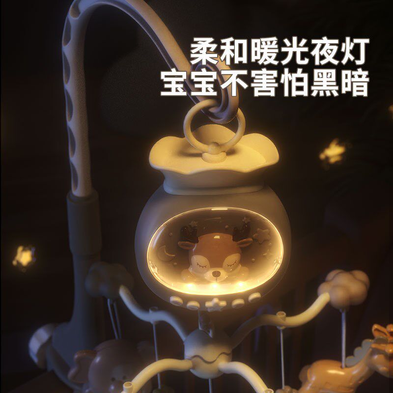 新生儿床头摇铃可旋转婴儿音乐床铃安抚挂件玩具T宝宝满月新年礼