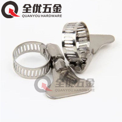 不锈钢带手柄喉箍/手柄式卡箍/管卡/水管箍/抱箍/管夹/管箍