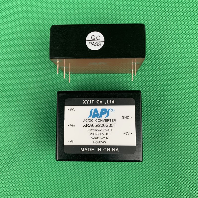 星原丰泰 SAPS XRA05/220S05T 220V转5V 1A AC-DC 隔离模块电源
