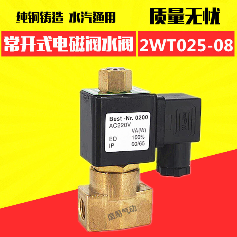 2分常开电磁阀2WT025-08 全铜常开水阀气阀油阀AC220V DC24V TXPC