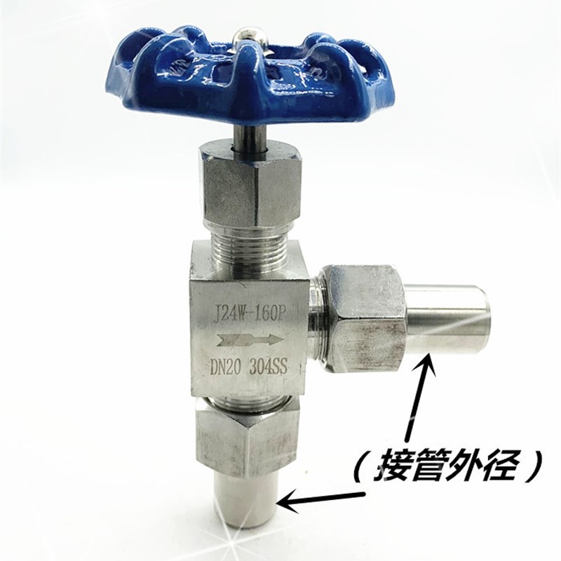 304不锈钢角式针型阀J24W-160P焊接针型阀高压针型阀C型截止阀4分