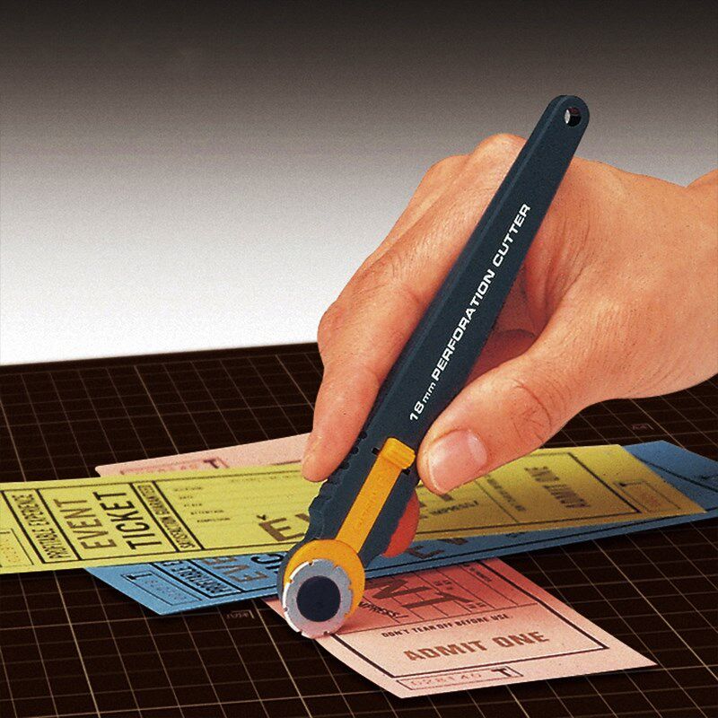 日本OLFA旋转式切割刀PRC-2虚线滚刀制作优惠券18mm易撕纸PRB18-2