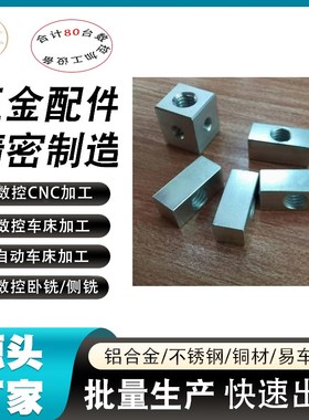 长四方体横孔螺母加工定制预埋一字型圆柱销子不锈钢螺母螺帽加工