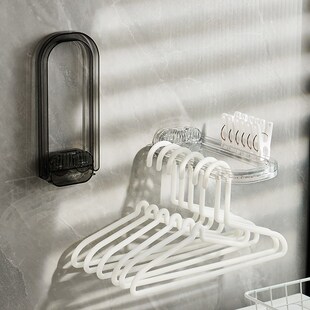 衣架收纳神器吸盘可o折叠阳台放晾衣架子置物架家用壁挂免打孔挂