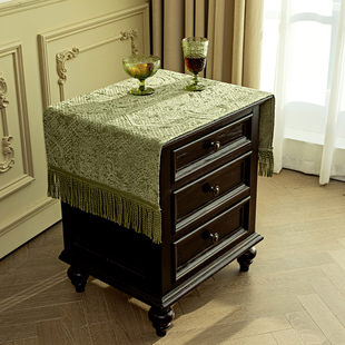 2023新款床头柜盖布防尘纯色家用万能盖巾微波炉洗衣机桌布高级感