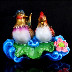 铜鸳鸯戏水摆件 铜鸳鸯s摆件 铜心形鸳鸯摆件 同行鸳鸯摆件