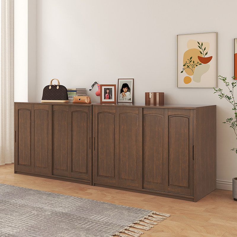 实木棉被b收纳柜推拉门简易衣柜卧室储物柜大容量阳台柜被子专用