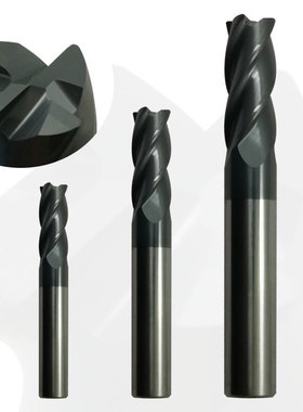 PUNA 50度6 8 到 R1 R1.5 R2 R2.5直柄钨钢合金圆鼻铣刀