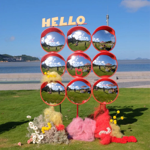 交通室内外广角镜80CM道路广角镜转角镜球面镜安全反光镜凸面镜子