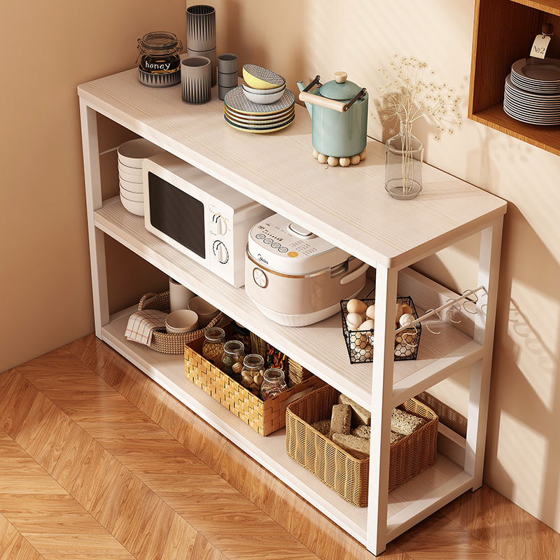 厨房置物架落地多层碗碟收纳层架墙边微波炉置物柜家用锅具杂物货