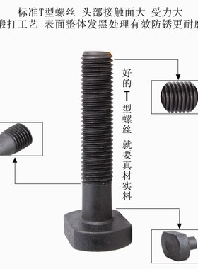 厂家直销T型螺丝铣床机床螺杆T行槽用螺栓T形压板模具螺丝M202430