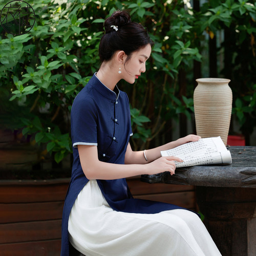 唐装中国风女装夏装改良旗袍上衣拜佛衣服高端茶服禅服茶艺师服装